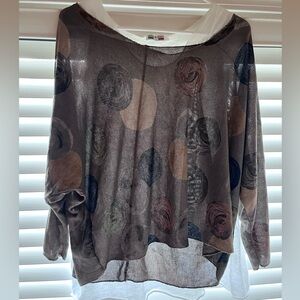 Made in Italy Tank with multicolored Sheer Top